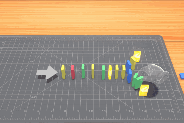 An example of a level correctly cleared.