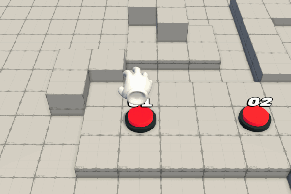 An aerial view of our level selection menu.